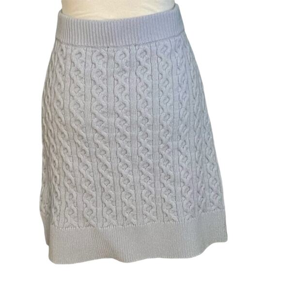 *NWOT Paige Juliet Cable Wool Blend Sweater Skirt in Sky Blue – Sz M - Picture 6 of 11